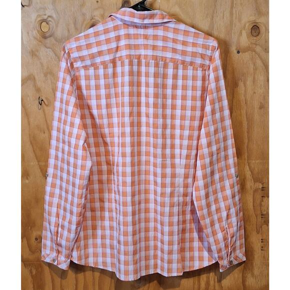 Eddie Bauer Travex Shirt Women Large Plaid Outdoor Nature Gorpcore Vented Hiking - Picture 5 of 9